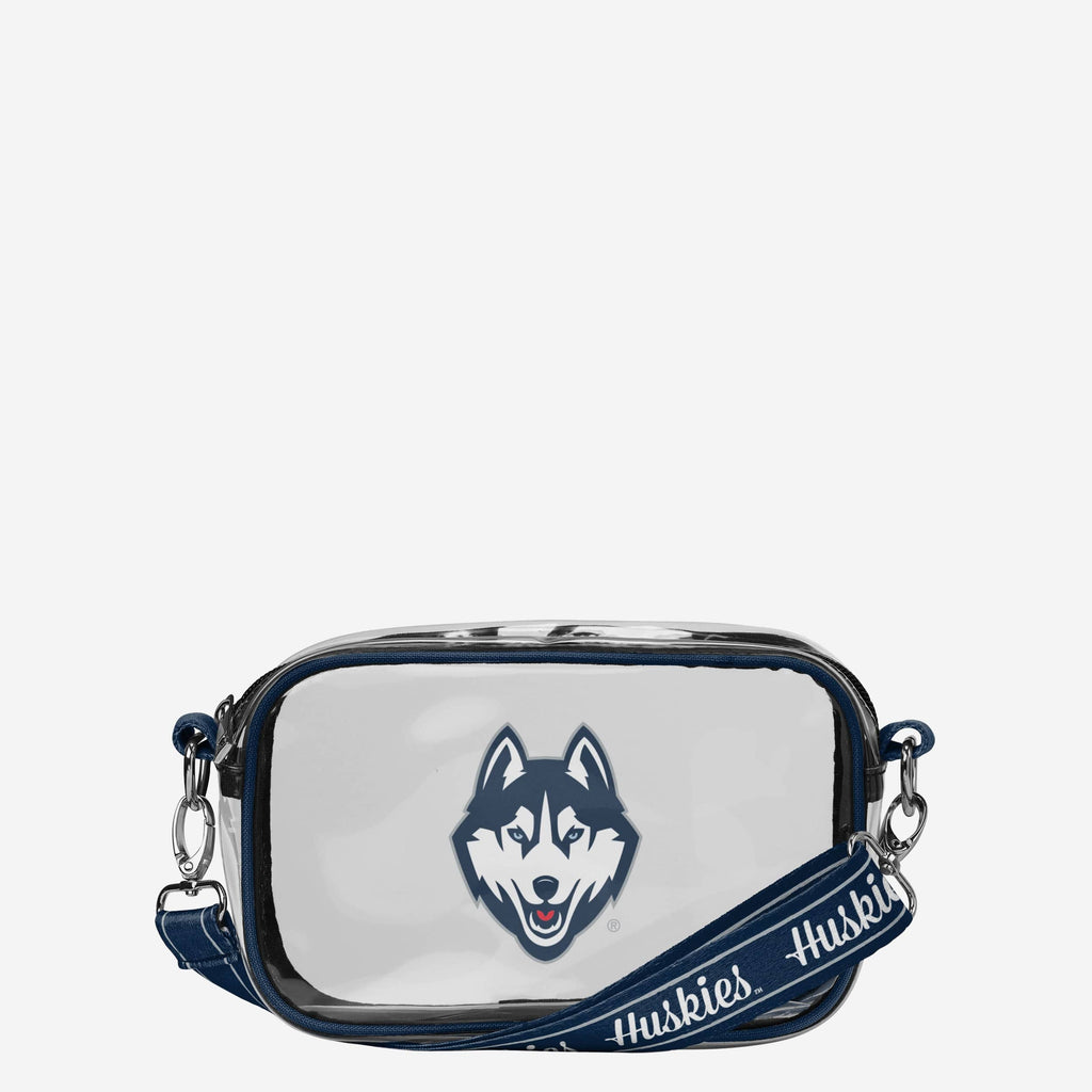 UConn Huskies Team Stripe Clear Crossbody Bag FOCO