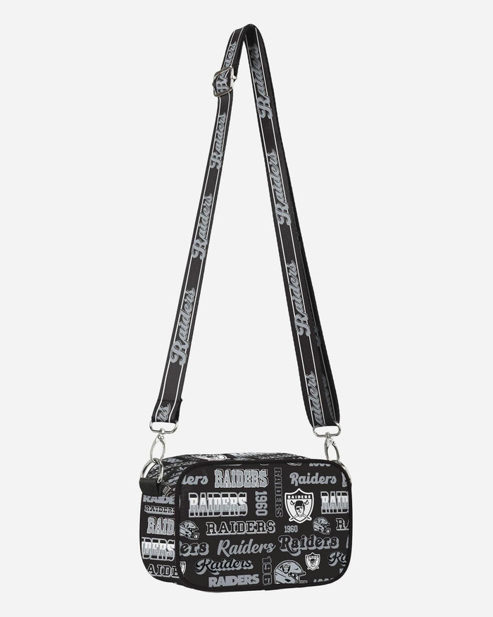 Las Vegas Raiders Repeat Retro Print Nylon Crossbody Bag FOCO - FOCO.com