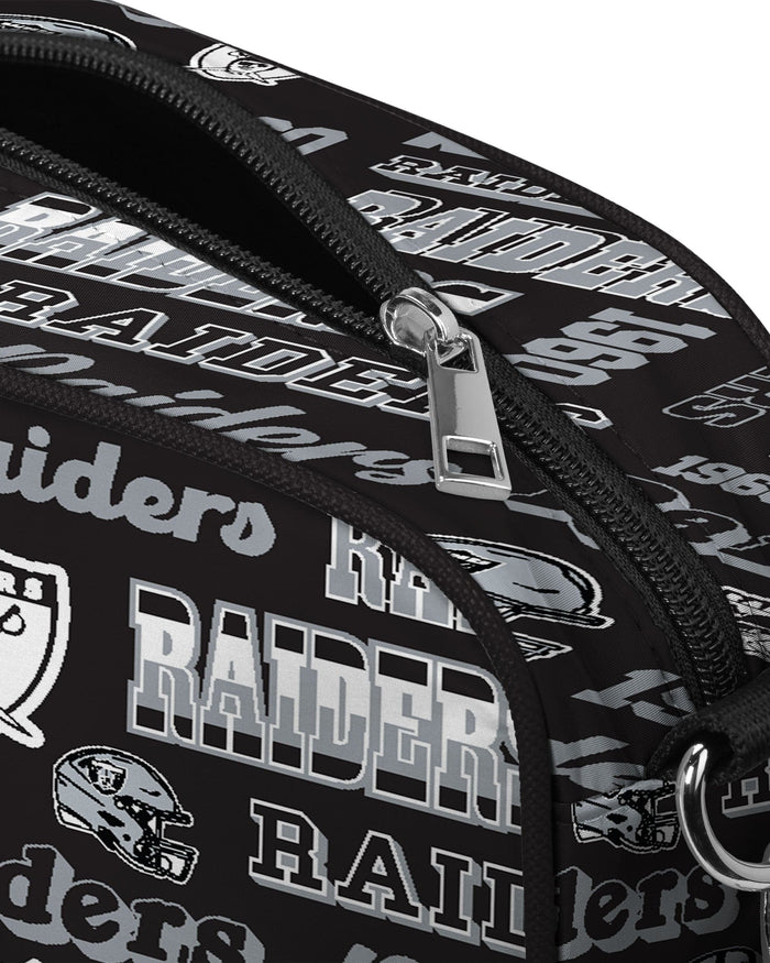 Las Vegas Raiders Repeat Retro Print Nylon Crossbody Bag FOCO - FOCO.com