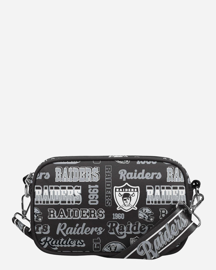 Las Vegas Raiders Repeat Retro Print Nylon Crossbody Bag FOCO - FOCO.com