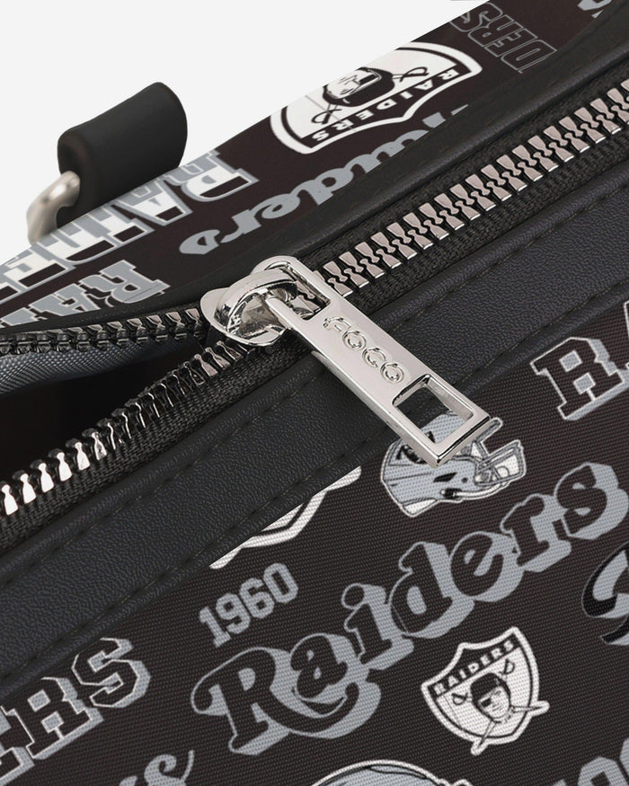 Las Vegas Raiders Repeat Retro Print Nylon Medium Barrel Bag FOCO - FOCO.com