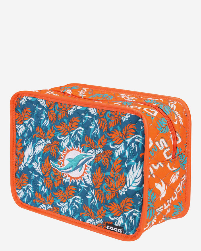 Miami Dolphins Quilted Printed Cosmetic Bag FOCO - FOCO.com