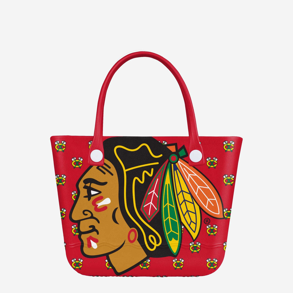 Chicago Blackhawks Big Logo Mini Print Tailgate Tote Bag FOCO - FOCO.com