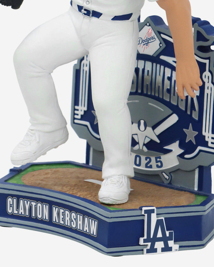 Clayton Kershaw Los Angeles Dodgers 3,000 Career Strikeouts Milestone Bobblehead FOCO - FOCO.com