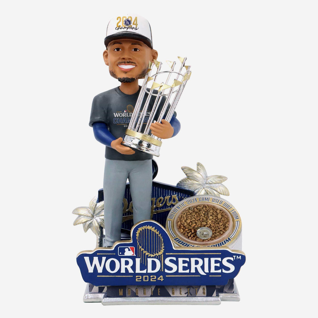 Mookie Betts Los Angeles Dodgers 2024 World Series Champions Authentic Dirt Bobblehead FOCO - FOCO.com