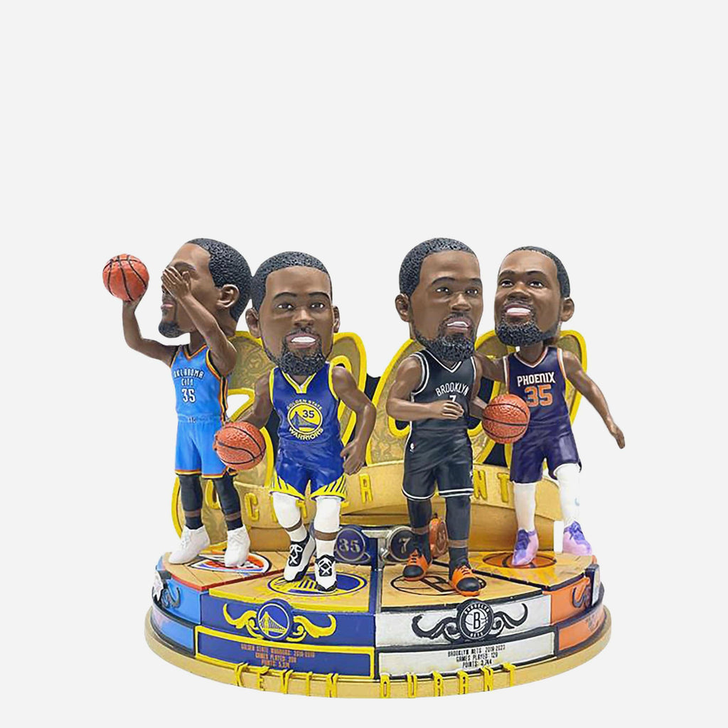 Kevin Durant Oklahoma City Thunder & Golden State Warriors & Brooklyn Nets & Phoenix Suns 30,000 Points Milestone Mini Bobblehead Scene FOCO - FOCO.com