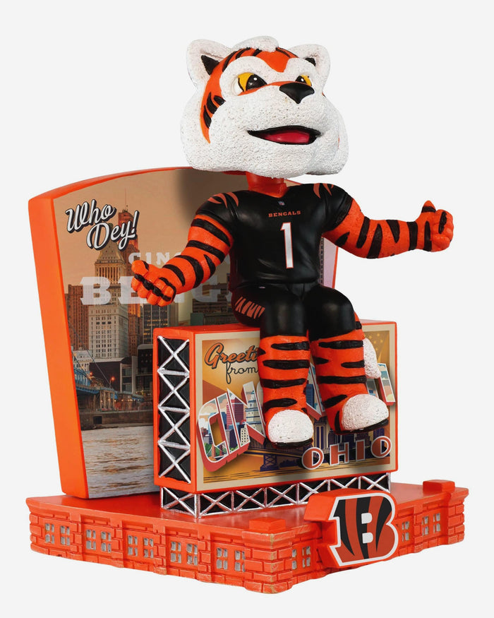Who Dey Cincinnati Bengals Greetings From Mascot Bobblehead FOCO - FOCO.com