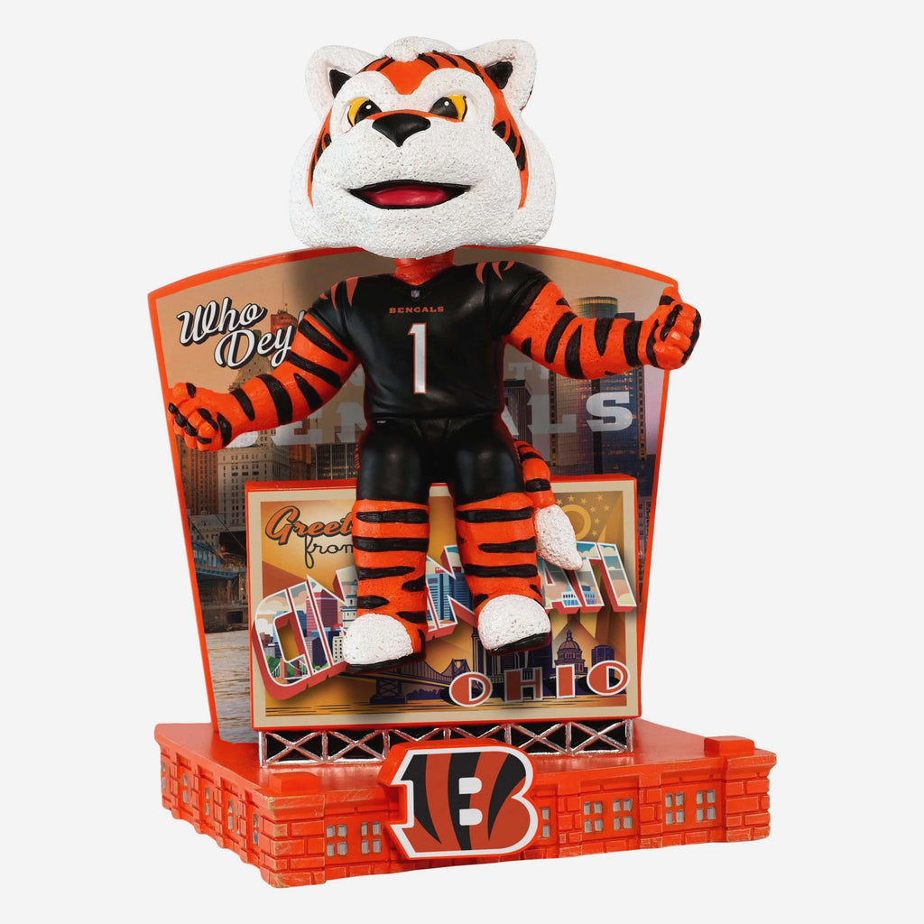 Who Dey Cincinnati Bengals Greetings From Mascot Bobblehead FOCO - FOCO.com