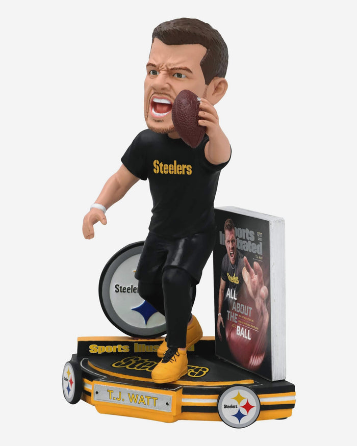 TJ Watt Pittsburgh Steelers All About the Ball Sports Illustrated Cover Bobblehead FOCO - FOCO.com