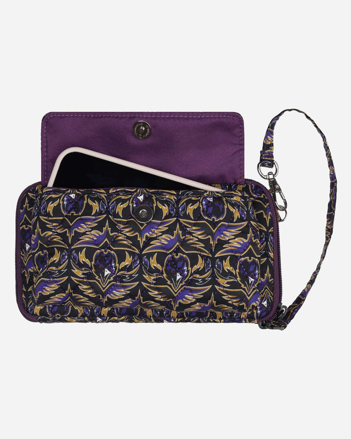 Baltimore Ravens Quilted Printed Wristlet FOCO - FOCO.com