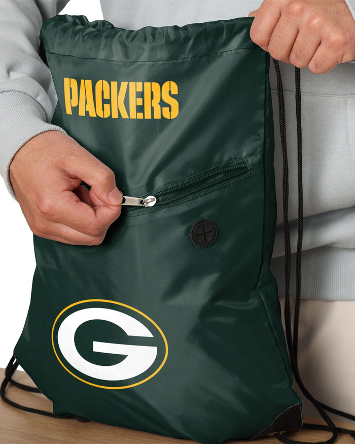 Green Bay Packers Pocket Drawstring Backpack FOCO - FOCO.com
