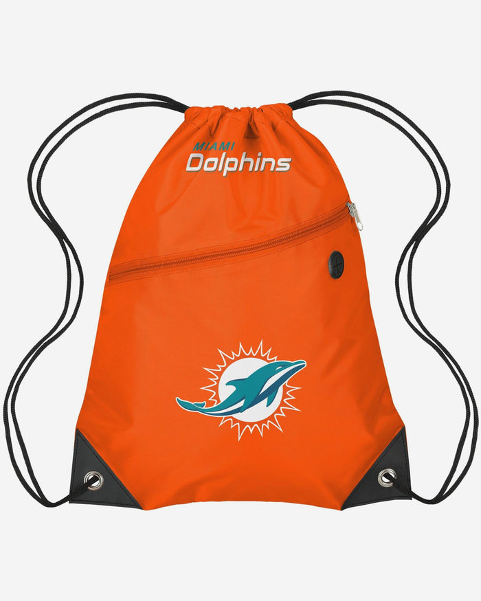 Miami Dolphins Pocket Drawstring Backpack FOCO - FOCO.com