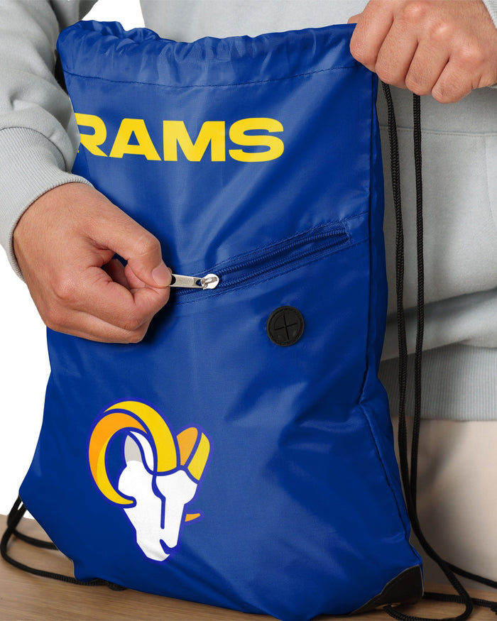 Los Angeles Rams Pocket Drawstring Backpack FOCO - FOCO.com