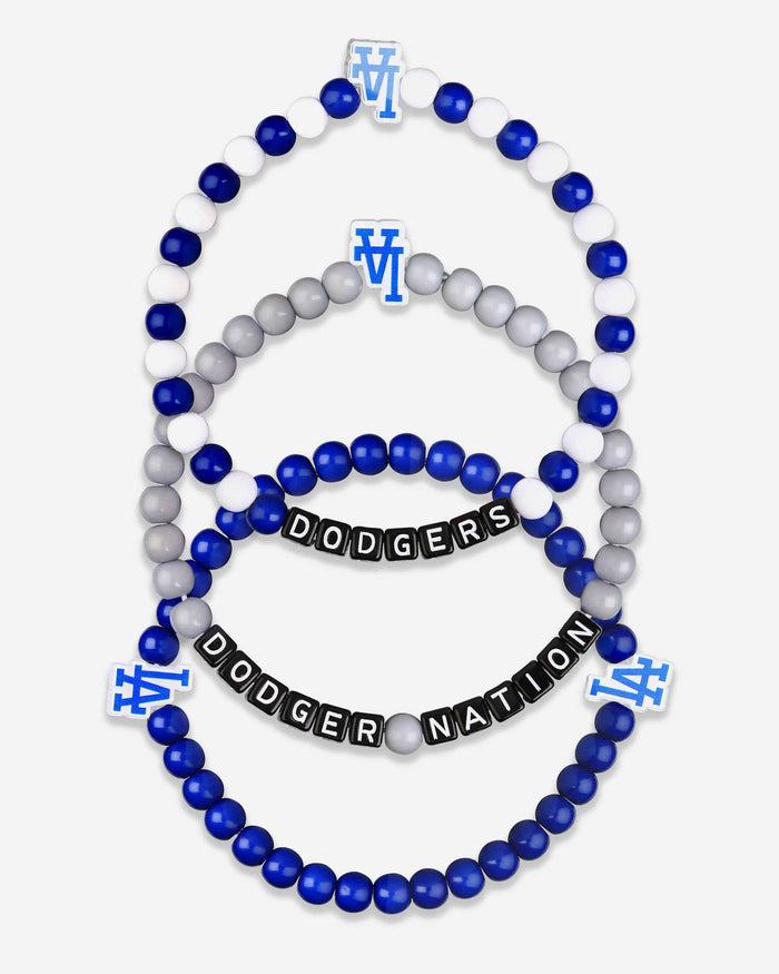 Los Angeles Dodgers 3 Pack Beaded Friendship Bracelet FOCO - FOCO.com