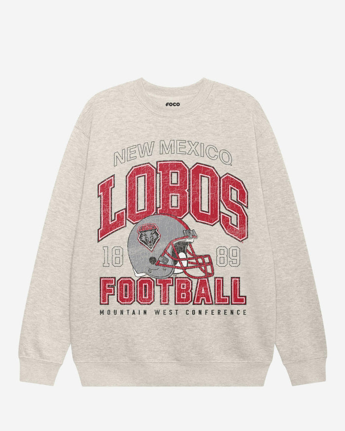 New Mexico Lobos Varsity Crew Neck Sweatshirt FOCO S - FOCO.com