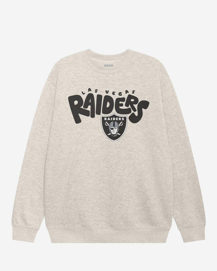 Las Vegas Raiders Bubble Crew Neck Sweatshirt FOCO S - FOCO.com