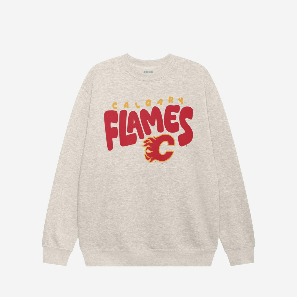 Calgary Flames Bubble Crew Neck Sweatshirt