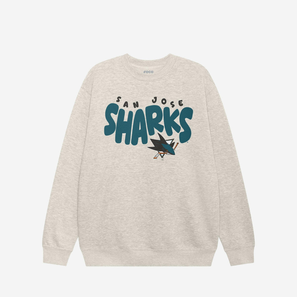 San Jose Sharks Bubble Crew Neck Sweatshirt FOCO S - FOCO.com