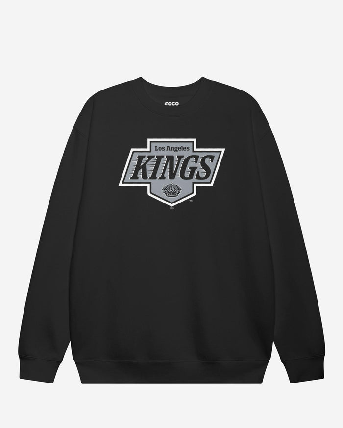 Los Angeles Kings Primary Logo Crew Neck Sweatshirt FOCO Black S - FOCO.com