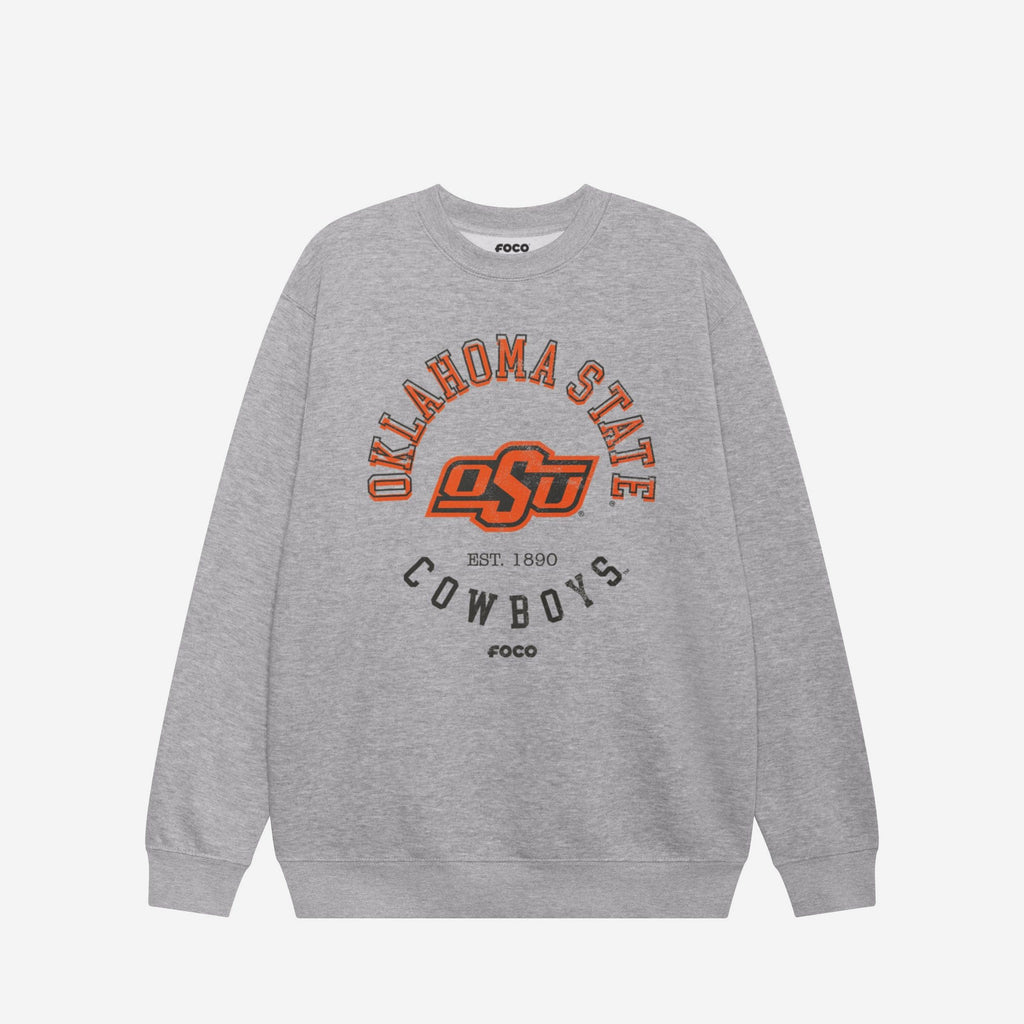 Oklahoma State Cowboys Circle Vintage Crew Neck Sweatshirt FOCO S - FOCO.com