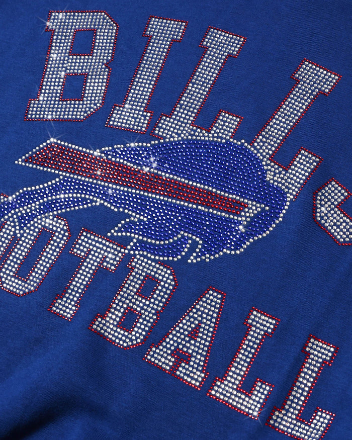 Buffalo Bills Womens Rhinestone Logo Oversized Crew Neck Sweatshirt FOCO S - FOCO.com