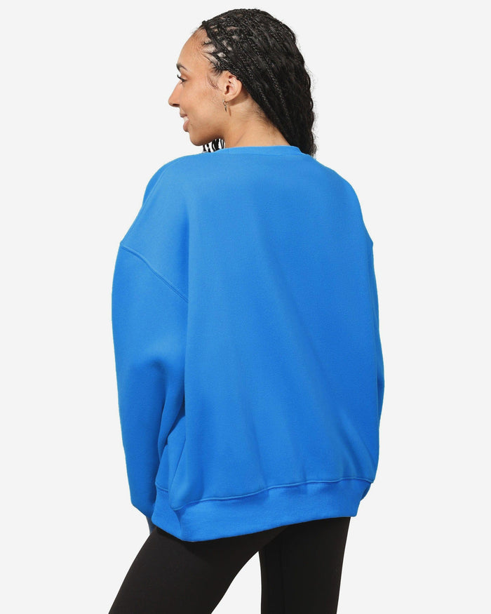 Detroit Lions Womens Rhinestone Logo Oversized Crew Neck Sweatshirt FOCO S - FOCO.com