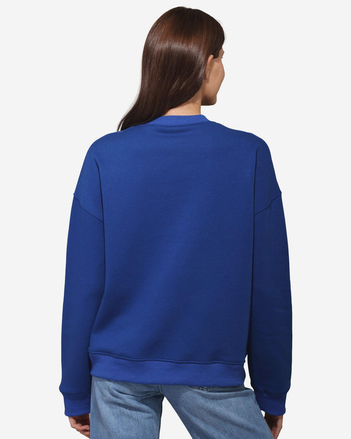 Indianapolis Colts Womens Rhinestone Logo Oversized Crew Neck Sweatshirt FOCO S - FOCO.com