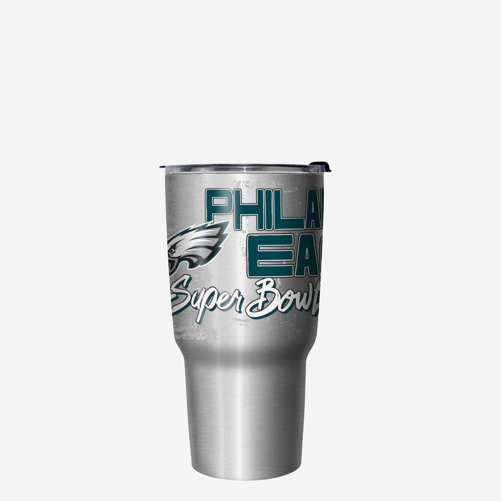 Philadelphia Eagles Super Bowl LIX Champions Stencil Silver Diamond 27 FOCO
