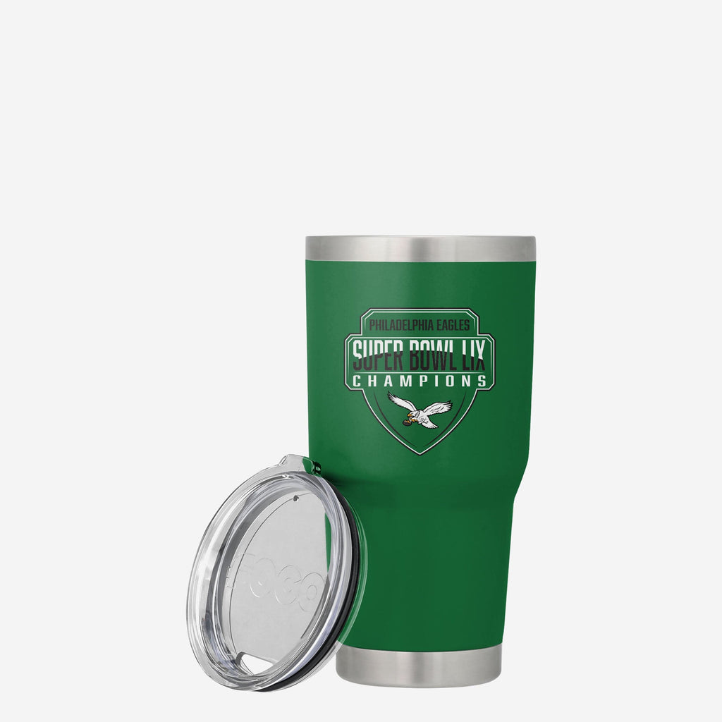 Philadelphia Eagles Super Bowl LIX Champions Kelly Green Team Logo 30 FOCO