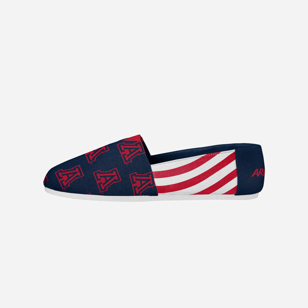 Arizona Wildcats Womens Stripe Canvas Shoe FOCO 6 - FOCO.com