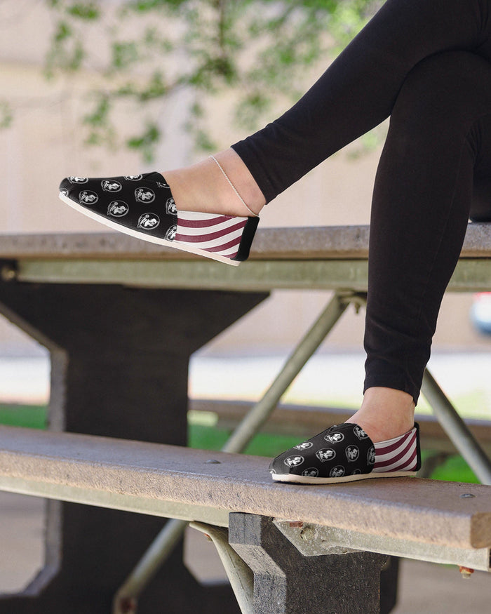 Florida State Seminoles Womens Stripe Canvas Shoe FOCO - FOCO.com