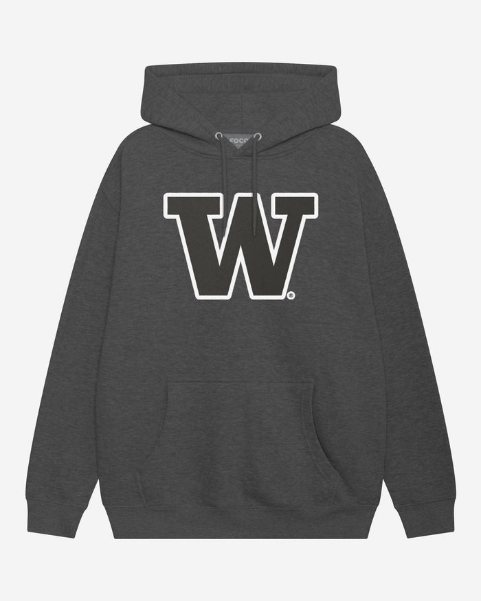 Washington Huskies Black & White Primary Logo Hoodie FOCO S - FOCO.com