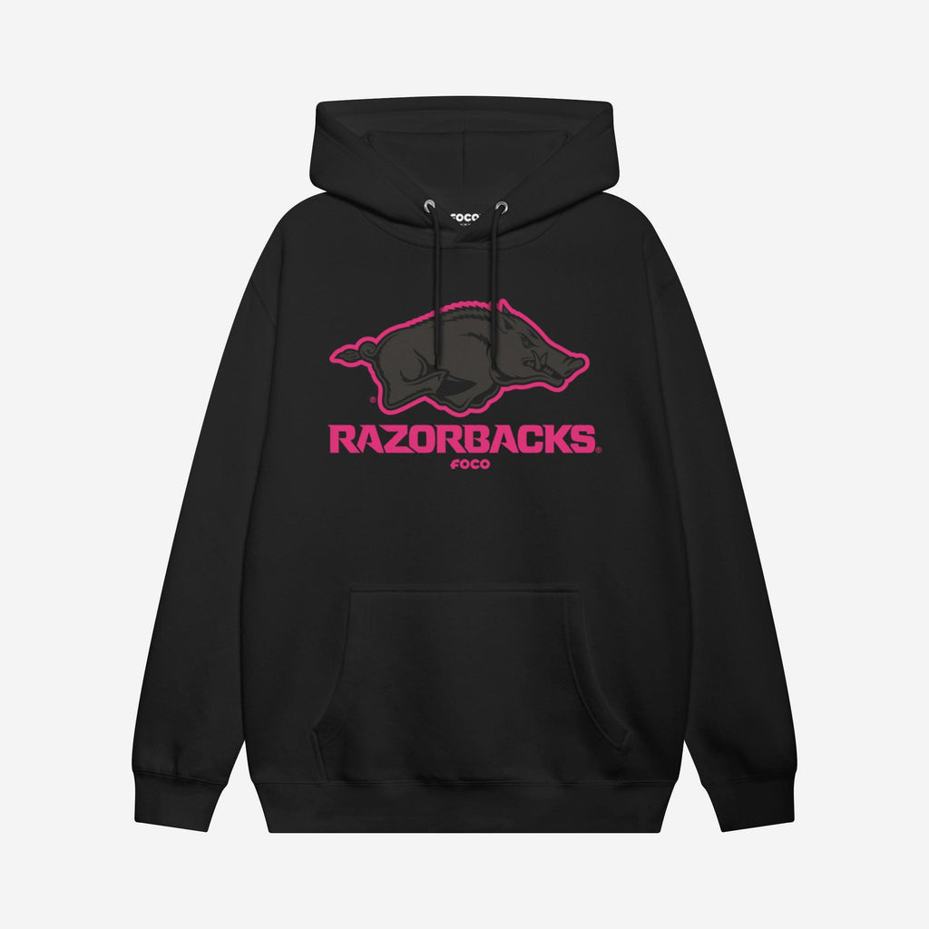 Arkansas Razorbacks Highlight Reel Hoodie FOCO Black/Neon Pink S - FOCO.com