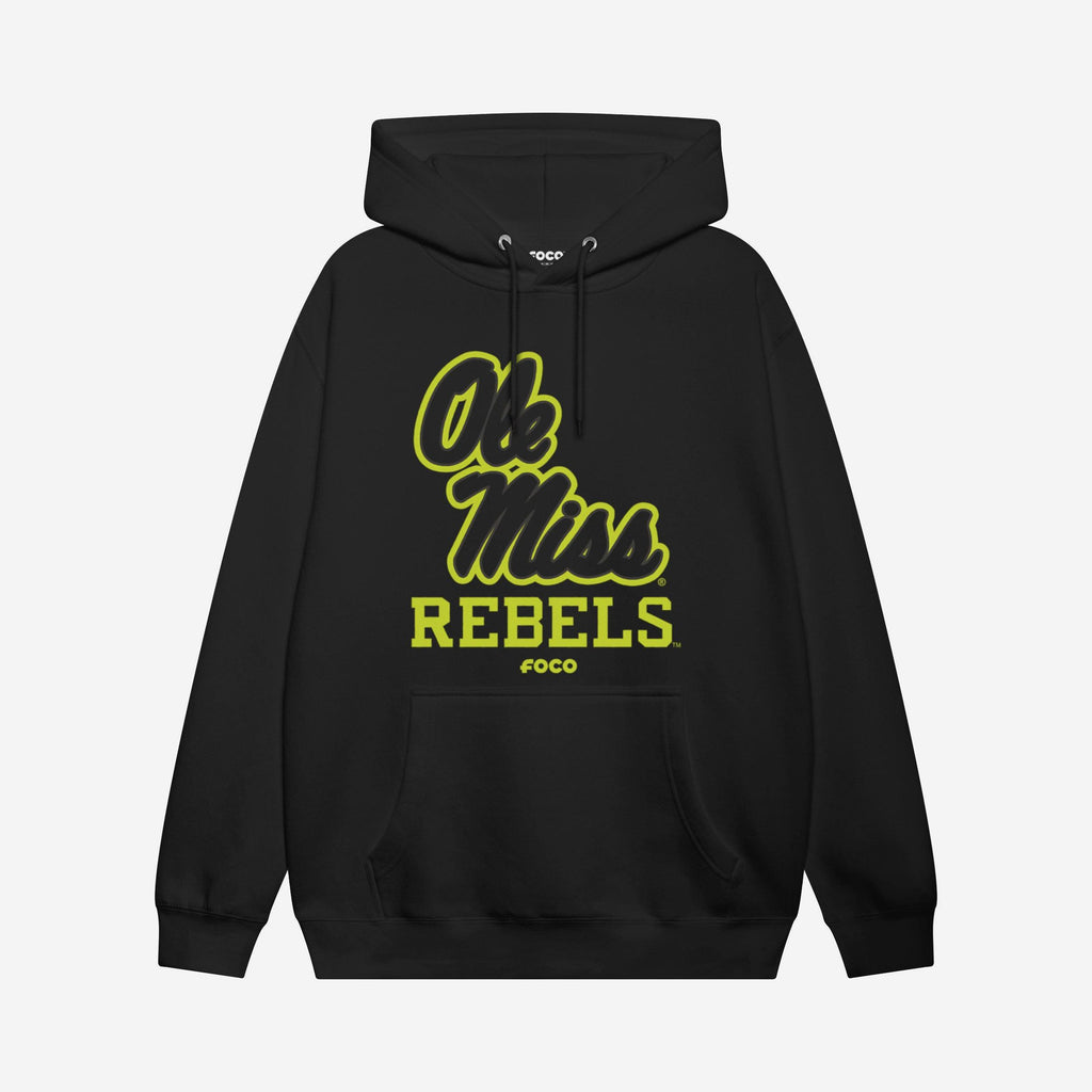 Ole Miss Rebels Highlight Reel Hoodie FOCO Black/Volt S - FOCO.com