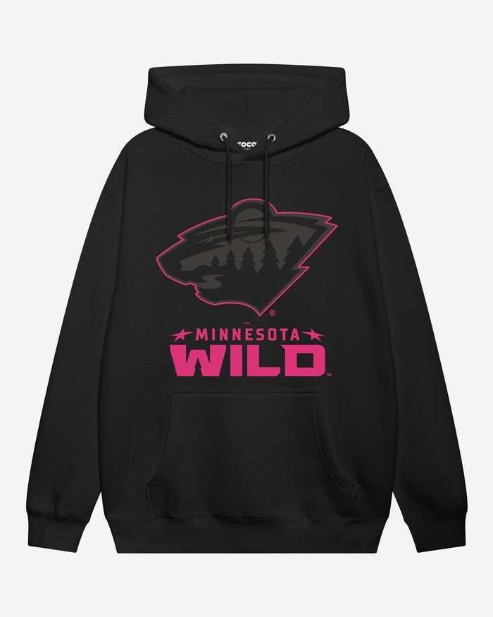 Minnesota Wild Highlight Reel Hoodie FOCO Black/Neon Pink S - FOCO.com