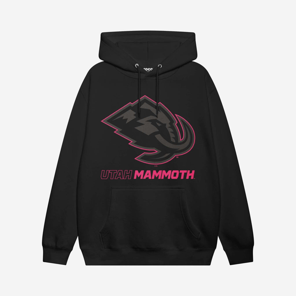 Utah Mammoth Highlight Reel Hoodie FOCO Black/Neon Pink S - FOCO.com