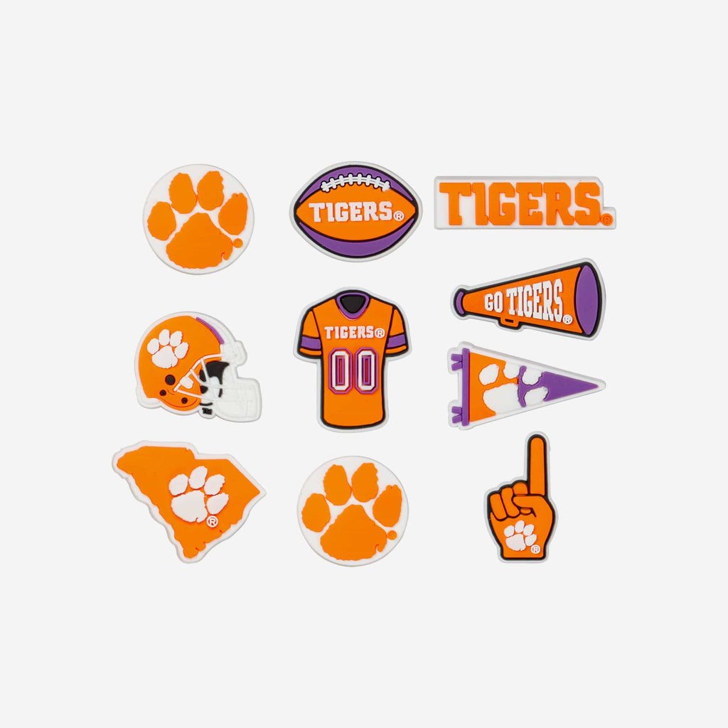 Clemson Tigers 10 Pack Team Clog Charms FOCO - FOCO.com