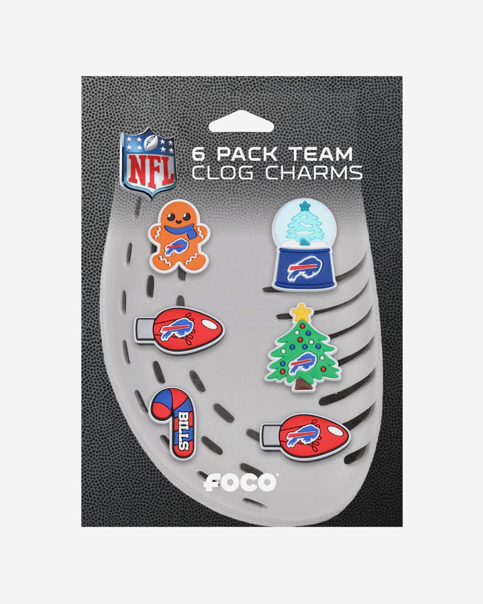Buffalo Bills 6 Pack Holiday Team Clog Charms FOCO - FOCO.com