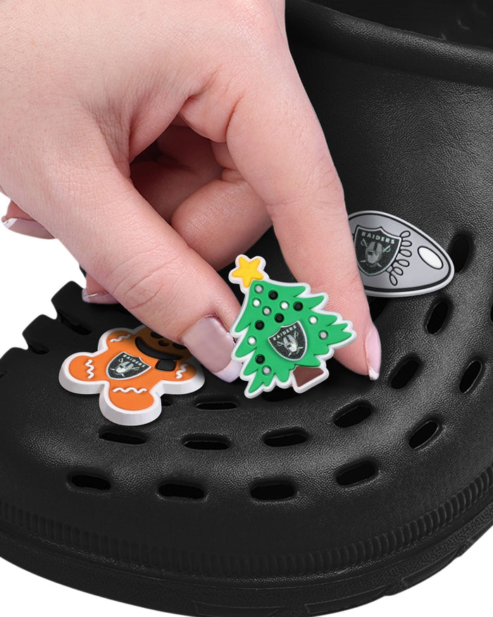 Las Vegas Raiders 6 Pack Holiday Team Clog Charms FOCO - FOCO.com