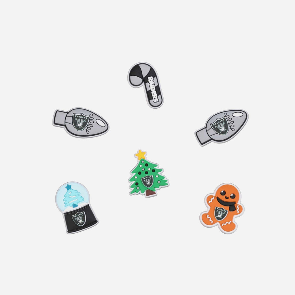 Las Vegas Raiders 6 Pack Holiday Team Clog Charms FOCO - FOCO.com