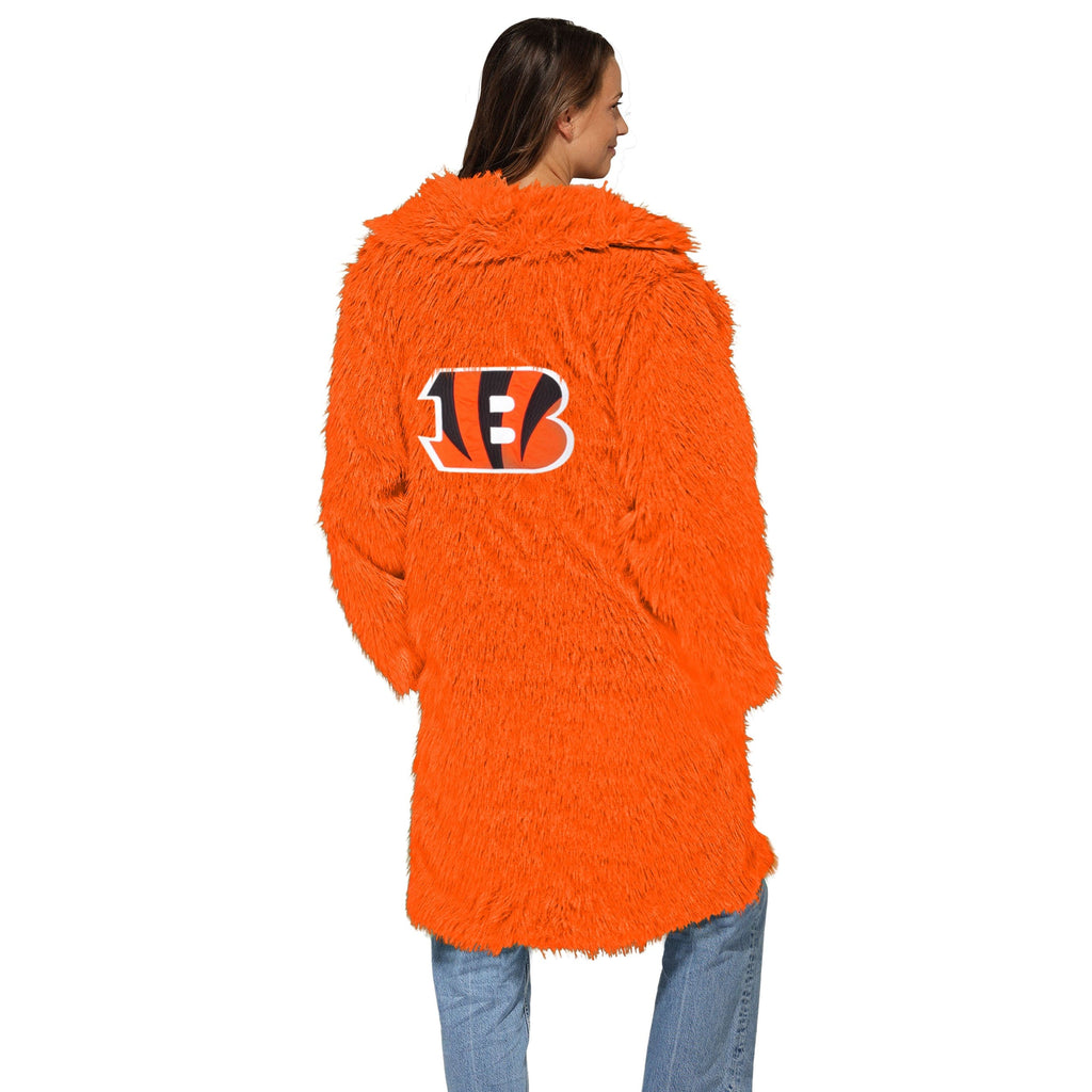 Cincinnati Bengals Faux Fur Long Jacket
