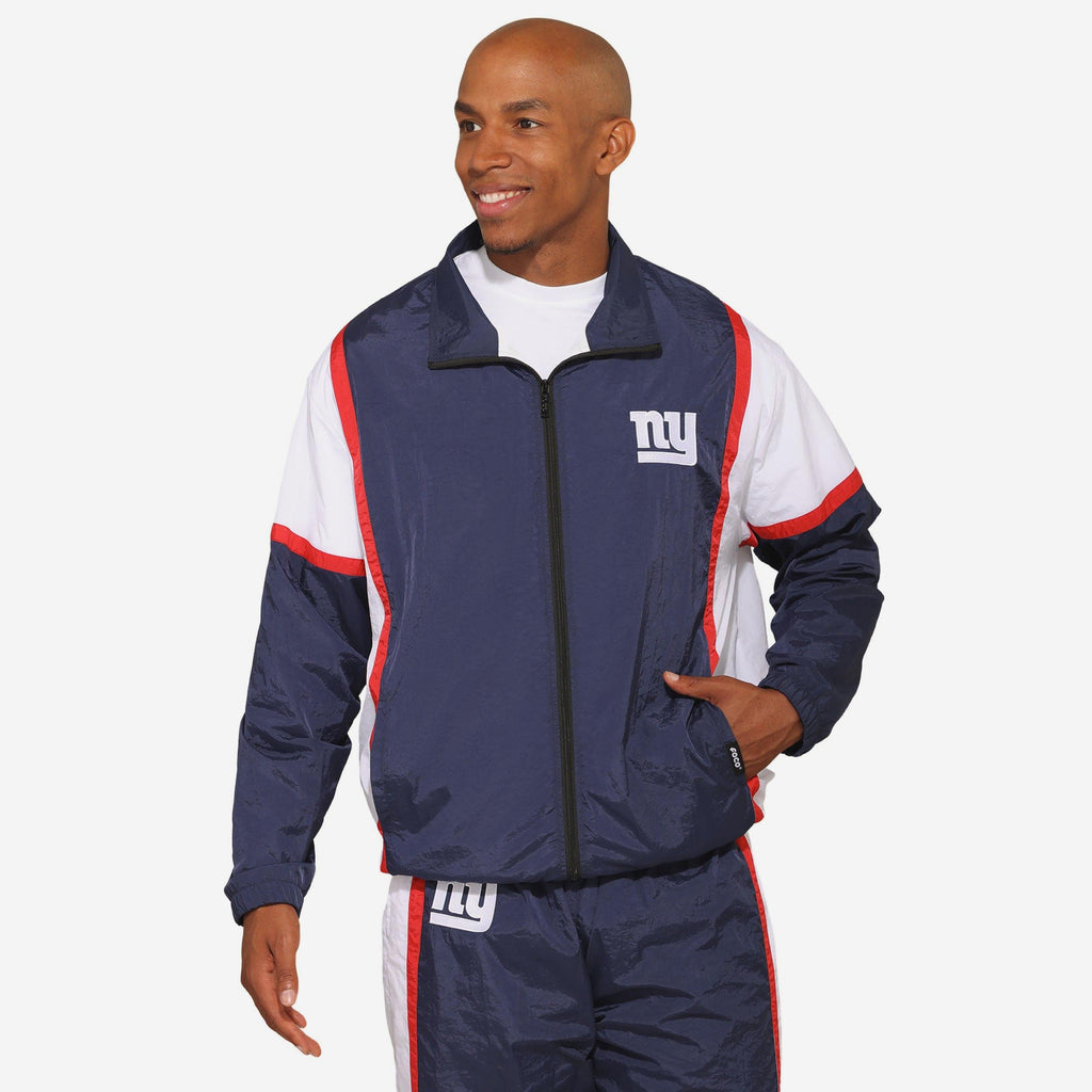 New York Giants Nylon Crinkle Gameday Jacket FOCO S - FOCO.com