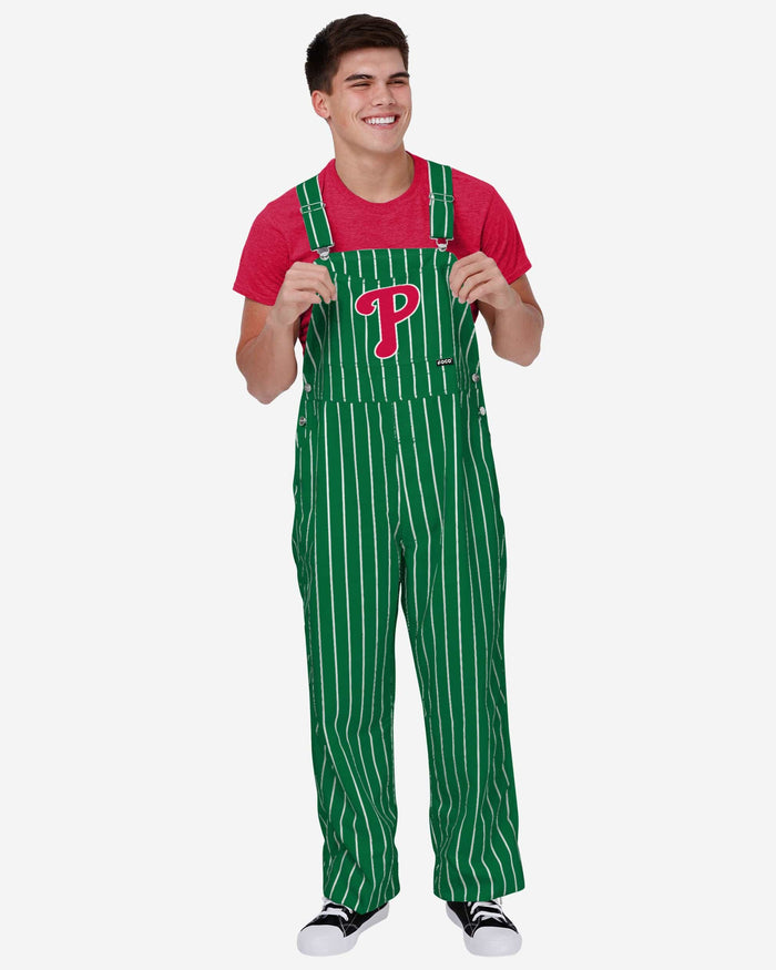 Philadelphia Phillies Mens Kelly Green Pinstripe Bib Overalls FOCO S - FOCO.com