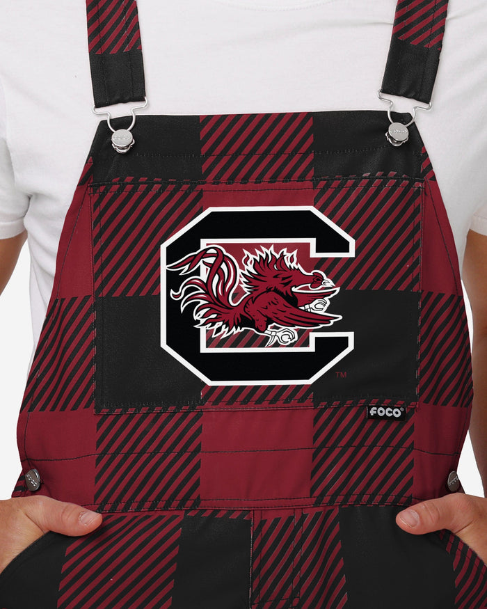 South Carolina Gamecocks Mens Plaid Bib Overalls FOCO - FOCO.com