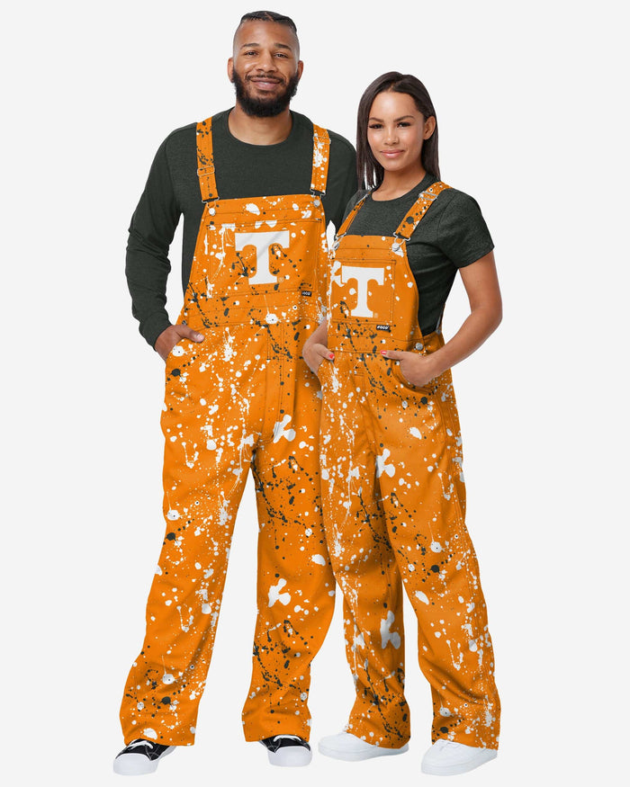 Tennessee Volunteers Mens Paint Splatter Bib Overalls FOCO - FOCO.com