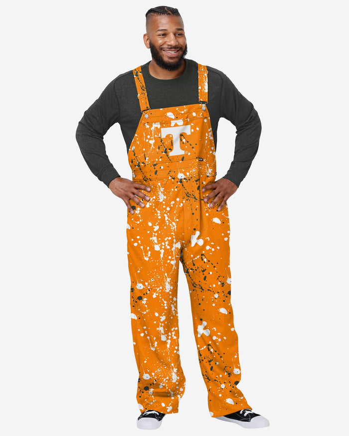 Tennessee Volunteers Mens Paint Splatter Bib Overalls FOCO - FOCO.com