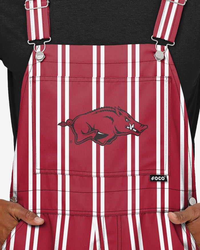 Arkansas Razorbacks Mens Sideline Spirit Bib Overalls FOCO - FOCO.com