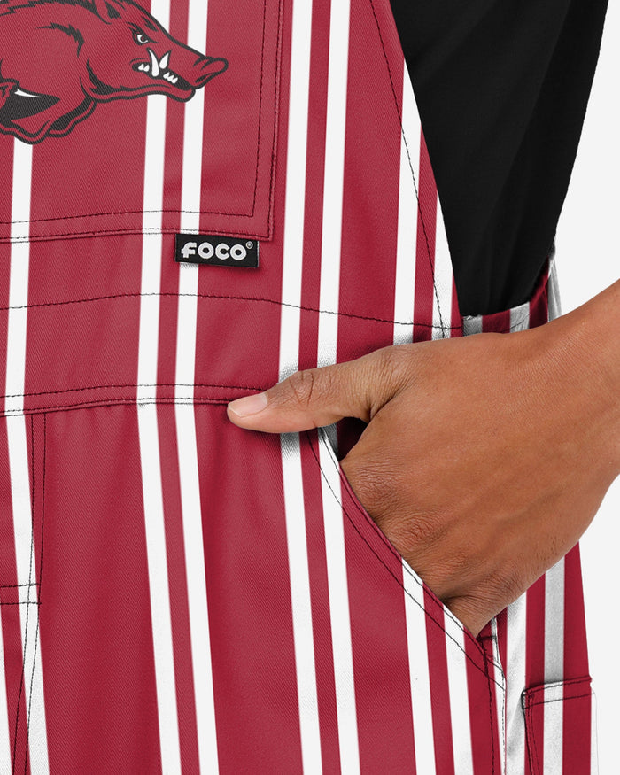 Arkansas Razorbacks Mens Sideline Spirit Bib Overalls FOCO - FOCO.com