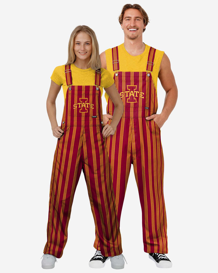 Iowa State Cyclones Mens Sideline Spirit Bib Overalls FOCO - FOCO.com