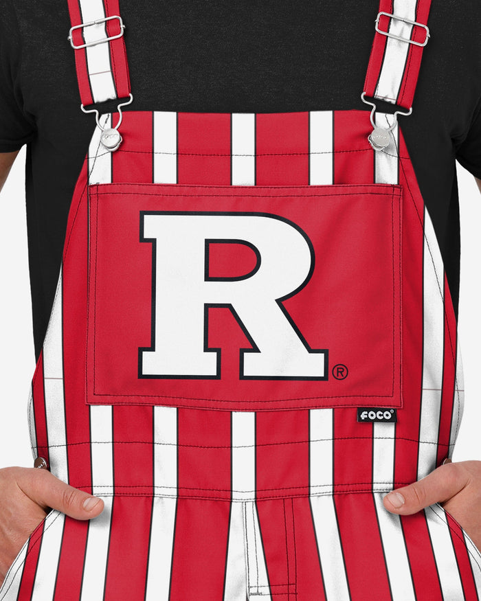 Rutgers Scarlet Knights Mens Sideline Spirit Bib Overalls FOCO - FOCO.com